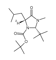 tert-butyl (2S,5R)-2-(tert-butyl)-5-deuterio-3-methyl-5-(2-methylpropyl)-4-oxo-1-imidazolidinecarboxylate Structure