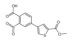 4-(5-methoxycarbonylthiophen-3-yl)-2-nitrobenzoic acid结构式