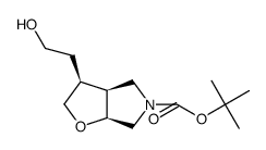 Racemic-(3S,3aS,6aS)-tert-butyl 3-(2-hydroxyethyl)tetrahydro-2h-furo[2,3-c]pyrrole-5(3H)-carboxylate structure