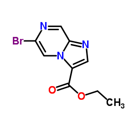 6-溴咪唑[1,2-a]吡嗪-3-羧酸乙酯结构式