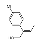 (E)-2-(4-chlorophenyl)-2-buten-1-ol结构式