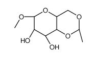 METHYL-4,6-O-ETHYLIDENE-ALPHA-D-GLUCOPYRANOSIDE结构式