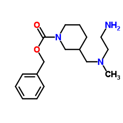 Benzyl 3-{[(2-aminoethyl)(methyl)amino]methyl}-1-piperidinecarboxylate结构式