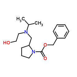 Benzyl 2-{[(2-hydroxyethyl)(isopropyl)amino]methyl}-1-pyrrolidinecarboxylate Structure