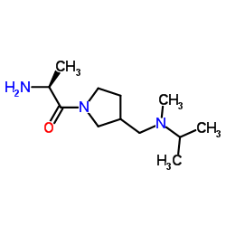 (2S)-2-Amino-1-(3-{[isopropyl(methyl)amino]methyl}-1-pyrrolidinyl)-1-propanone Structure