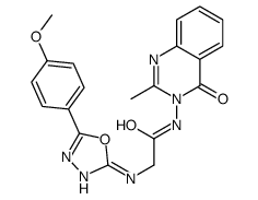 2-[[5-(4-methoxyphenyl)-1,3,4-oxadiazol-2-yl]amino]-N-(2-methyl-4-oxoquinazolin-3-yl)acetamide Structure