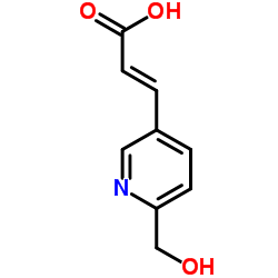 (2E)-3-[6-(Hydroxymethyl)-3-pyridinyl]acrylic acid结构式