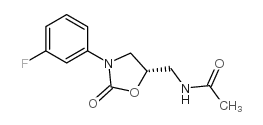 (S)-N-[[3-(3-氟苯基)-2-氧代-5-恶唑烷基]甲基]乙酰胺结构式