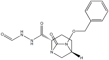 (2S,5R)-6-(benzyloxy)-N'-formyl-7-oxo-1,6-diazabicyclo[3.2.1]octane-2-carbohydrazide Structure