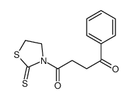 1-phenyl-4-(2-sulfanylidene-1,3-thiazolidin-3-yl)butane-1,4-dione结构式