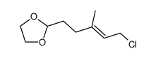 6-(ethylenedioxy)-1-chloro-3-methyl-2(E)-hexene Structure