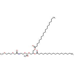 聚乙二醇单甲醚-2000-二十八烷基磷脂酰乙醇胺结构式