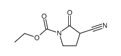 1-Pyrrolidinecarboxylic acid,3-cyano-2-oxo-,ethyl ester Structure