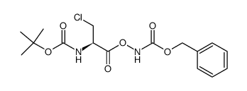 1-O-(benzyloxycarbamoyl)-(N-tert-butoxycarbonyl)-β-chloro-L-alanine Structure