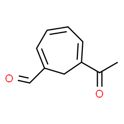 1,3,5-Cycloheptatriene-1-carboxaldehyde, 6-acetyl- (9CI)结构式