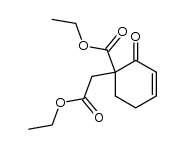 ethyl 1-ethoxycarbonyl-2-oxocyclohex-3-en-1-ylacetate结构式