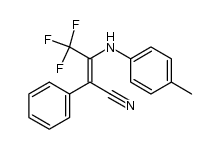 4,4,4-Trifluoro-2-phenyl-3-(p-toluidino)-2-butenenitrile结构式