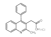 (2-甲基-4-苯基喹啉-3-基)乙酸盐酸盐结构式