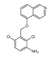 5-(3-amino-2,6-dichlorobenzyloxy)isoquinoline结构式