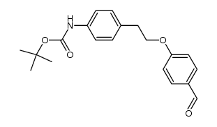 tert-butyl N-{4-[2-(4-formylphenoxy)ethyl]phenyl}carbamate结构式