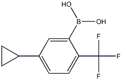 (5-cyclopropyl-2-(trifluoromethyl)phenyl)boronic acid structure