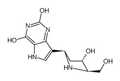 1H-Pyrrolo3,2-dpyrimidine-2,4(3H,5H)-dione, 7-(2R,4S,5R)-4-hydroxy-5-(hydroxymethyl)-2-pyrrolidinyl- structure