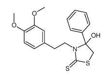 3-[2-(3,4-dimethoxyphenyl)ethyl]-4-hydroxy-4-phenyl-1,3-thiazolidine-2-thione结构式