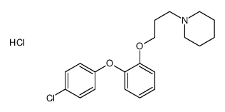 1-[3-[2-(4-chlorophenoxy)phenoxy]propyl]piperidine,hydrochloride Structure