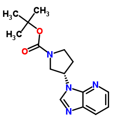 (S)-3-IMidazo[4,5-b]pyridin-3-yl-pyrrolidine-1-carboxylic acid tert-butyl ester结构式