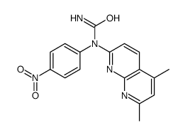 (9CI)-N-(5,7-二甲基-1,8-萘啶-2-基)-N-(4-硝基苯基)-脲结构式