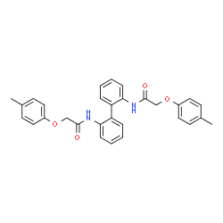 N,N'-2,2'-Biphenyldiylbis[2-(4-methylphenoxy)acetamide]结构式