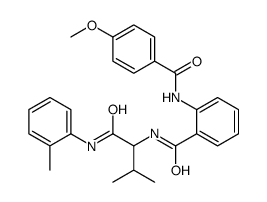 Benzamide, 2-[(4-methoxybenzoyl)amino]-N-[2-methyl-1-[[(2-methylphenyl)amino]carbonyl]propyl]- (9CI) Structure