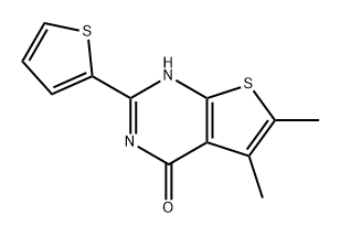 5,6-Dimethyl-2-(thiophen-2-yl)thieno[2,3-d]pyrimidin-4(3H)-one Structure