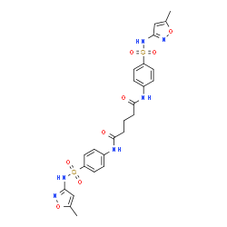 N,N'-bis(4-{[(5-methyl-3-isoxazolyl)amino]sulfonyl}phenyl)pentanediamide结构式