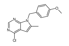 4-chloro-7-(4-methoxy-benzyl)-6-methyl-7H-pyrrolo[2,3-d]pyrimidine结构式