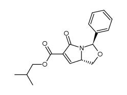 isobutyl (3S,7aR)-5-oxo-3-phenyl-5,7a-dihydro-1H,3H-pyrrolo[1,2-c]oxazole-6-carboxylate Structure