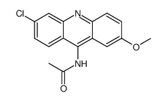 N-(6-chloro-2-methoxy-acridin-9-yl)-acetamide结构式