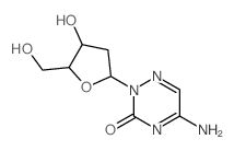 5-amino-2-[4-hydroxy-5-(hydroxymethyl)oxolan-2-yl]-1,2,4-triazin-3-one structure