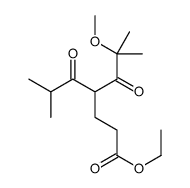 ethyl 6-methoxy-6-methyl-4-(2-methylpropanoyl)-5-oxoheptanoate结构式