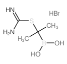 2-carbamimidoylsulfanylpropan-2-ylboronic acid结构式