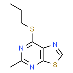 5-Methyl-7-(propylthio)thiazolo[5,4-d]pyrimidine结构式