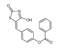 [4-[(E)-(2,4-dioxo-1,3-thiazolidin-5-ylidene)methyl]phenyl] benzoate结构式