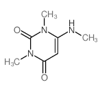 6-甲氨基-1,3-二甲基脲嘧啶结构式