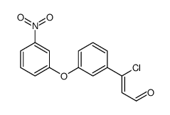 3-chloro-3-[3-(3-nitrophenoxy)phenyl]prop-2-enal Structure