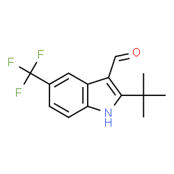 1H-Indole-3-carboxaldehyde,2-(1,1-dimethylethyl)-5-(trifluoromethyl)-(9CI) structure