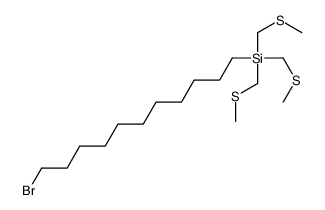 11-bromoundecyl-tris(methylsulfanylmethyl)silane结构式