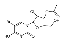 [(2R,3R,4R,5R)-5-(5-bromo-2,4-dioxopyrimidin-1-yl)-4-chloro-2-(hydroxymethyl)oxolan-3-yl] acetate Structure