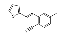 4-methyl-2-(2-thiophen-2-ylethenyl)benzonitrile结构式