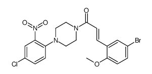 (E)-3-(5-bromo-2-methoxyphenyl)-1-[4-(4-chloro-2-nitrophenyl)piperazin-1-yl]prop-2-en-1-one Structure