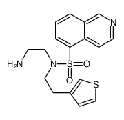 N-(2-aminoethyl)-N-(2-thiophen-3-ylethyl)isoquinoline-5-sulfonamide结构式